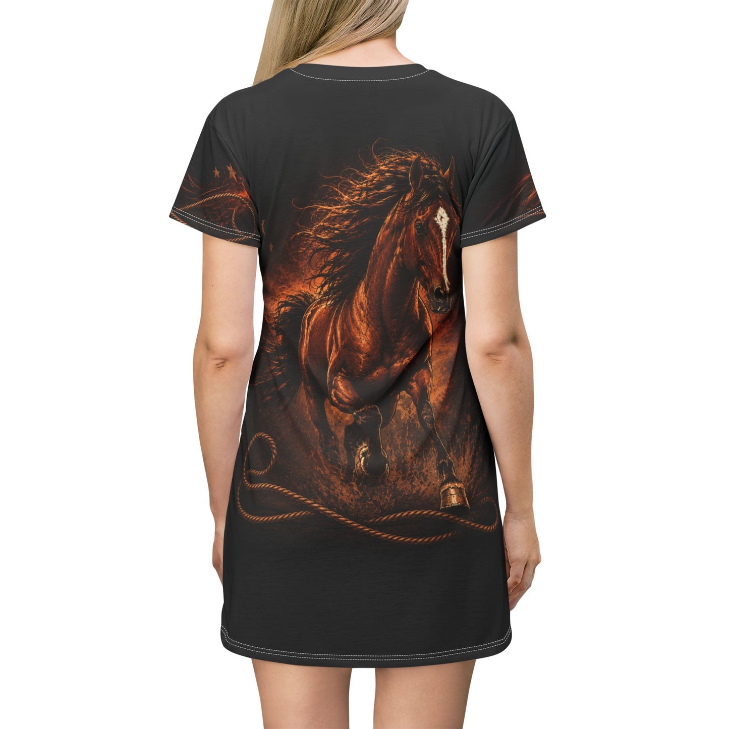 Rodeo Queen All-Over Print T-Shirt Dress | FREE Shipping