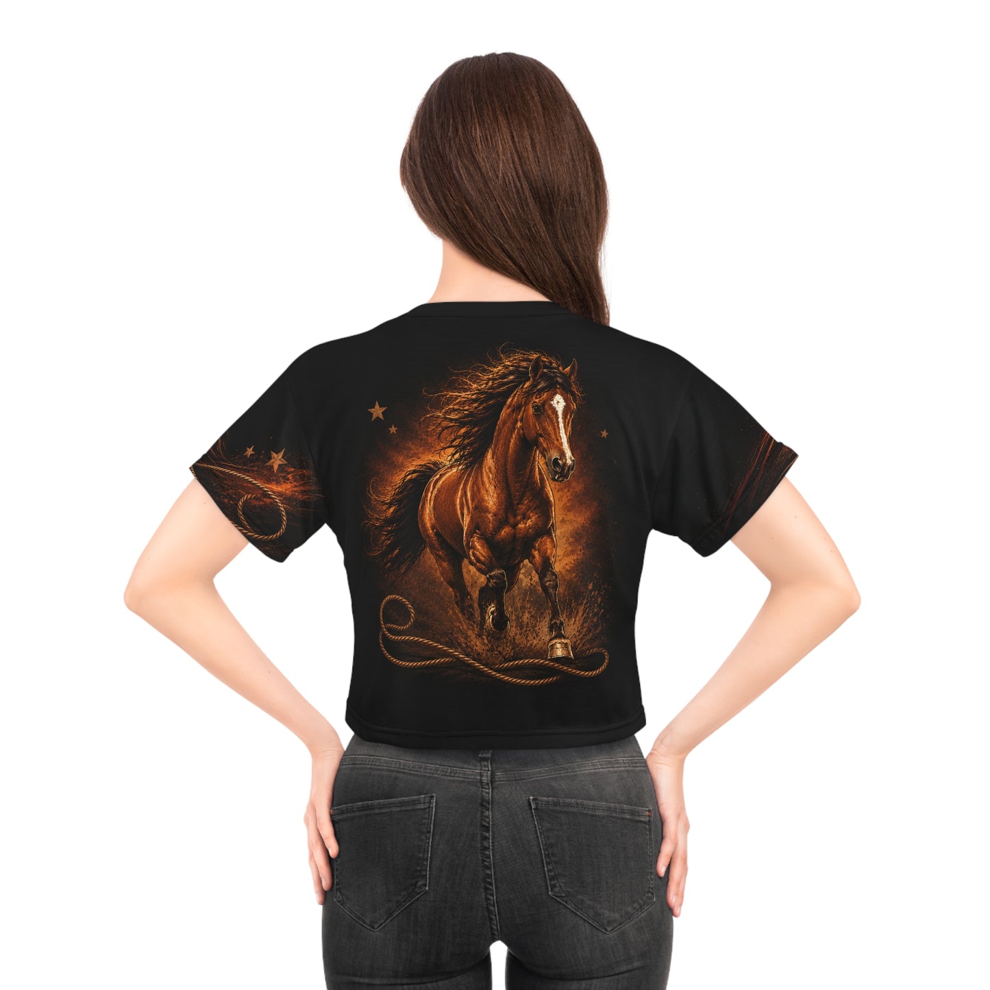 Rodeo Queen All-Over Print Crop Tee | FREE Shipping