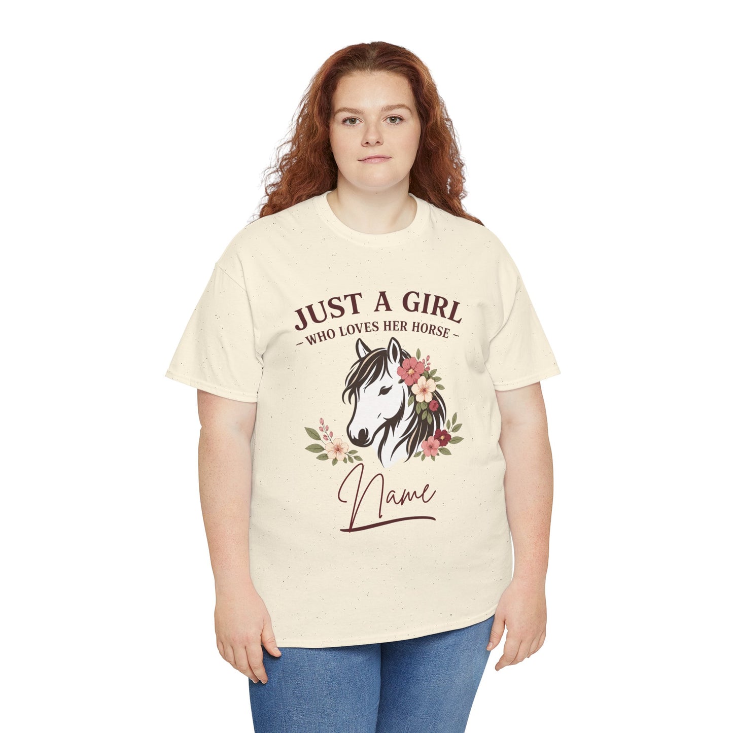 Personalized Horse Girl Tee – Just a Girl Who Loves Her Horse | FREE Shipping