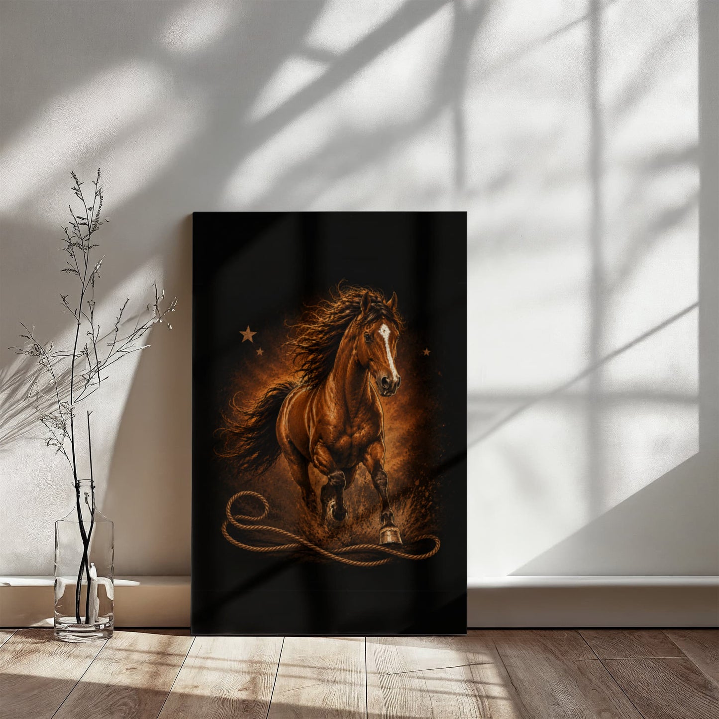 Western Running Horse Gallery Wrapped Canvas | FREE Shipping