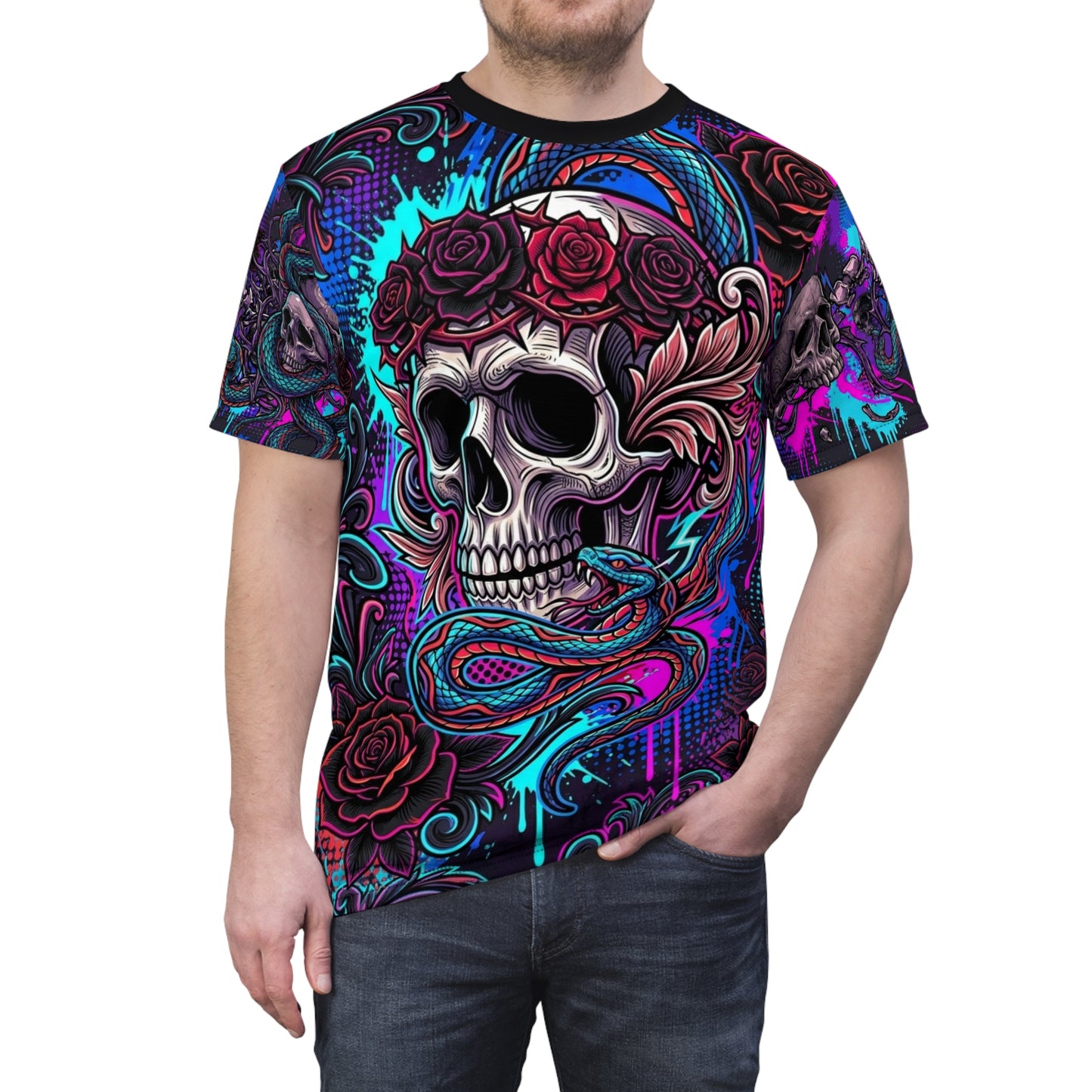 Skull All-Over Print T-shirt