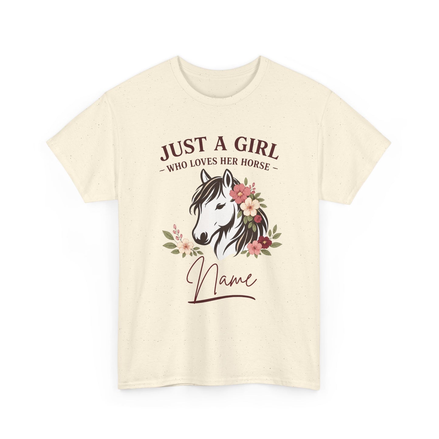 Personalized Horse Girl Tee – Just a Girl Who Loves Her Horse | FREE Shipping