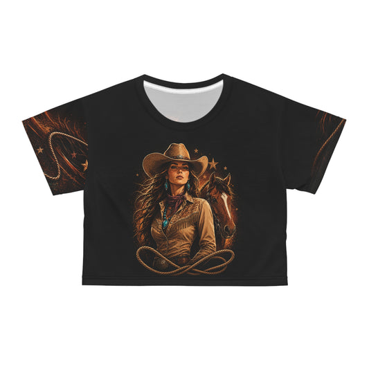 Rodeo Queen All-Over Print Crop Tee | FREE Shipping