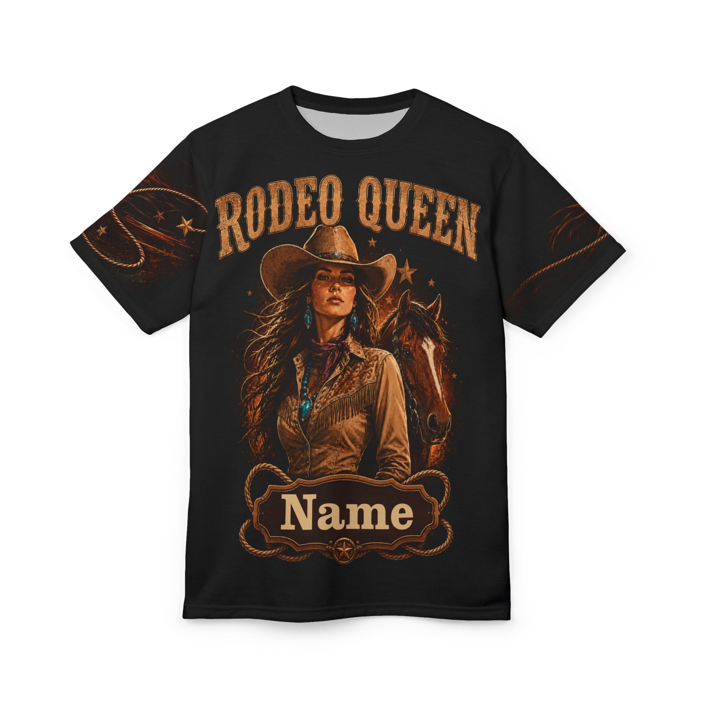 Personalized Rodeo Queen All-Over Print T-Shirt | FREE Shipping