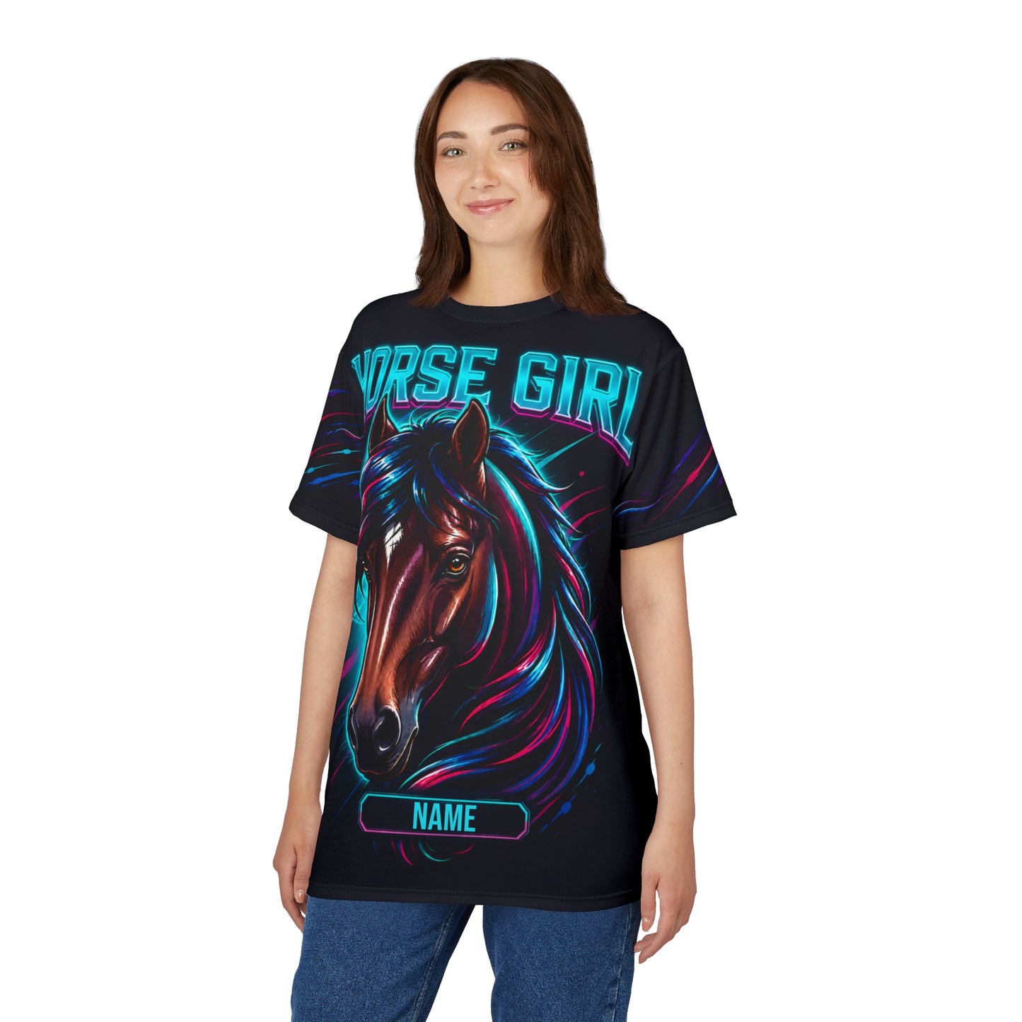 Personalized Horse Girl All-Over Print T-Shirt | FREE Shipping