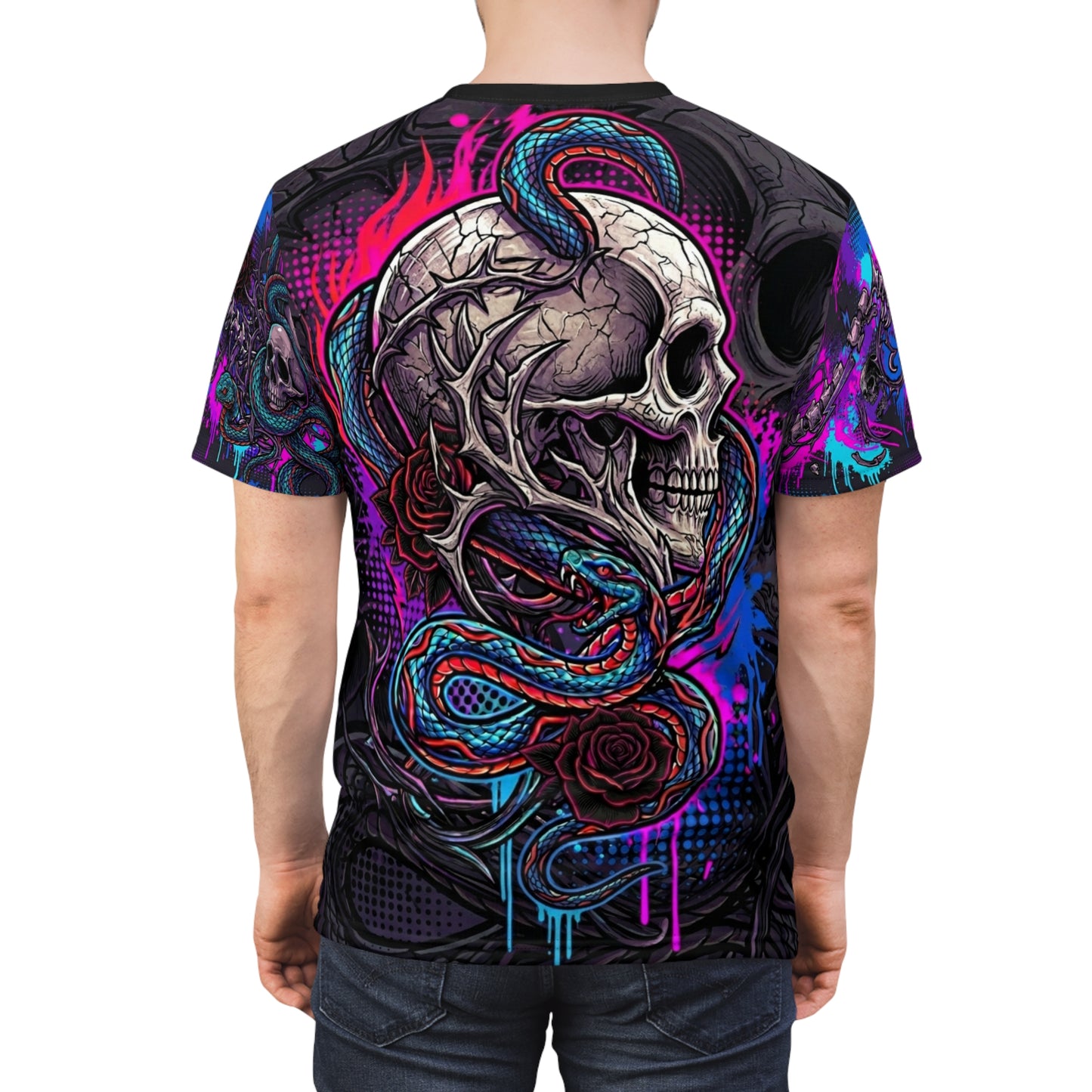 Skull All-Over Print T-shirt