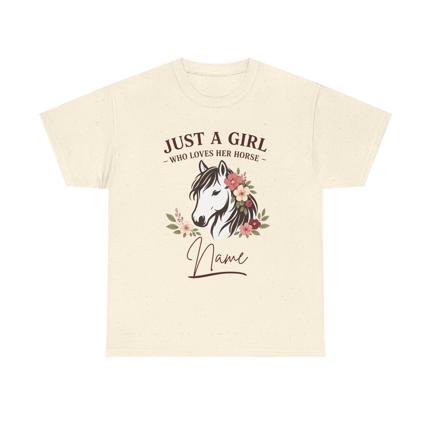 Personalized Horse Girl Tee – Just a Girl Who Loves Her Horse | FREE Shipping