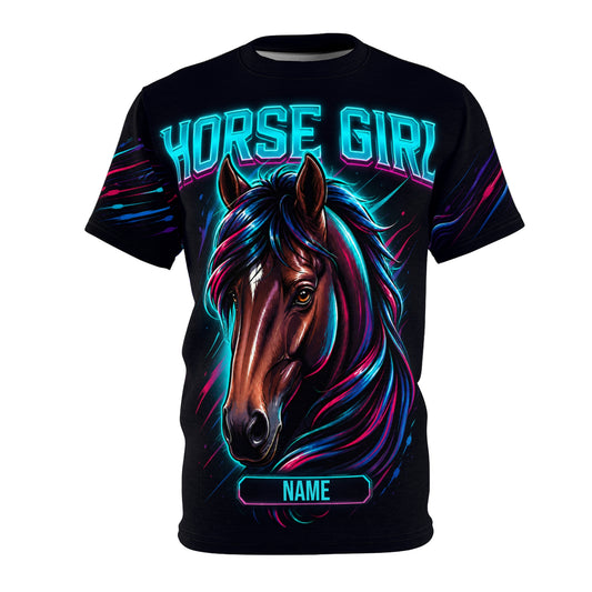 Personalized Horse Girl All-Over Print T-Shirt | FREE Shipping