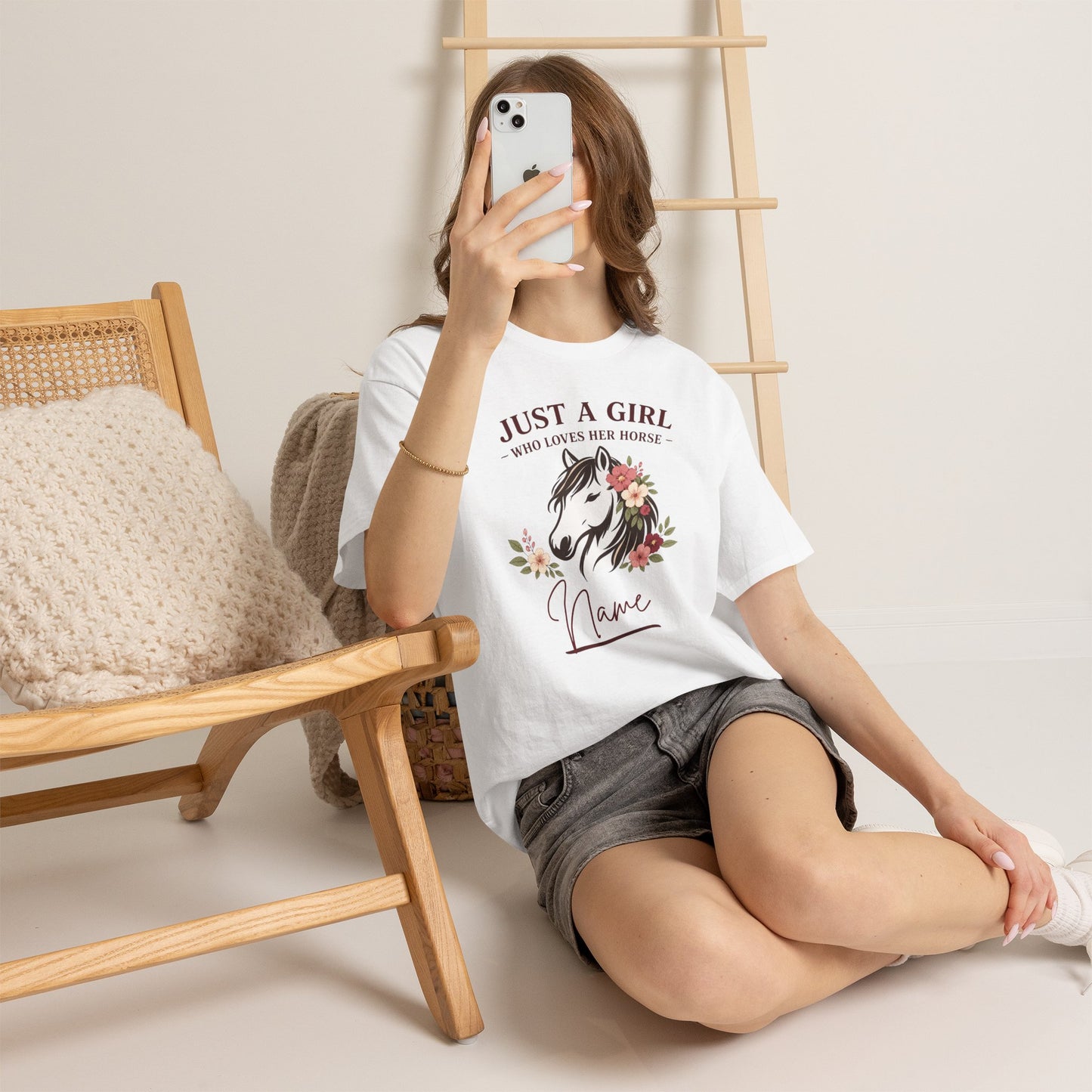 Personalized Horse Girl Tee – Just a Girl Who Loves Her Horse | FREE Shipping