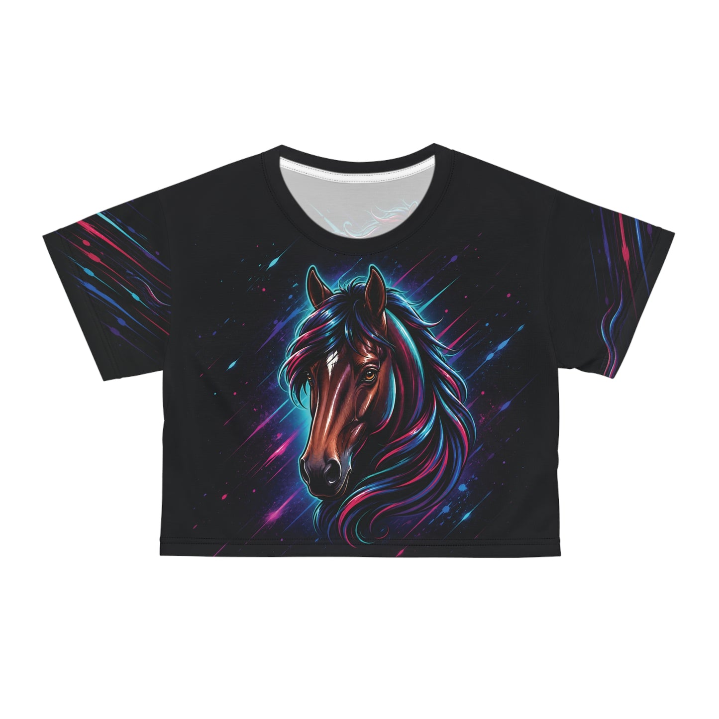 Horse Girl All-Over Print Crop Tee | FREE Shipping