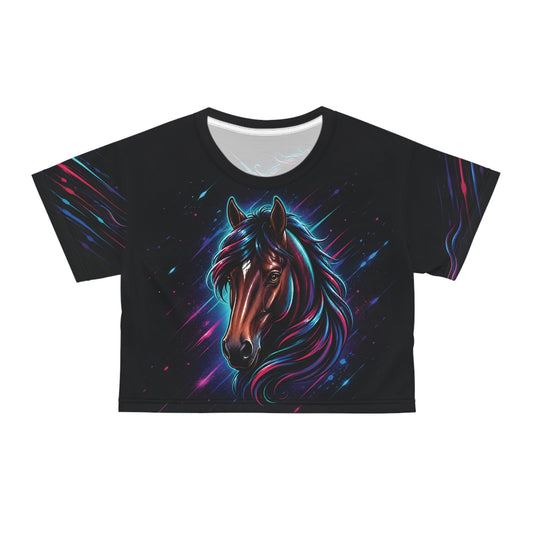 Horse Girl All-Over Print Crop Tee | FREE Shipping