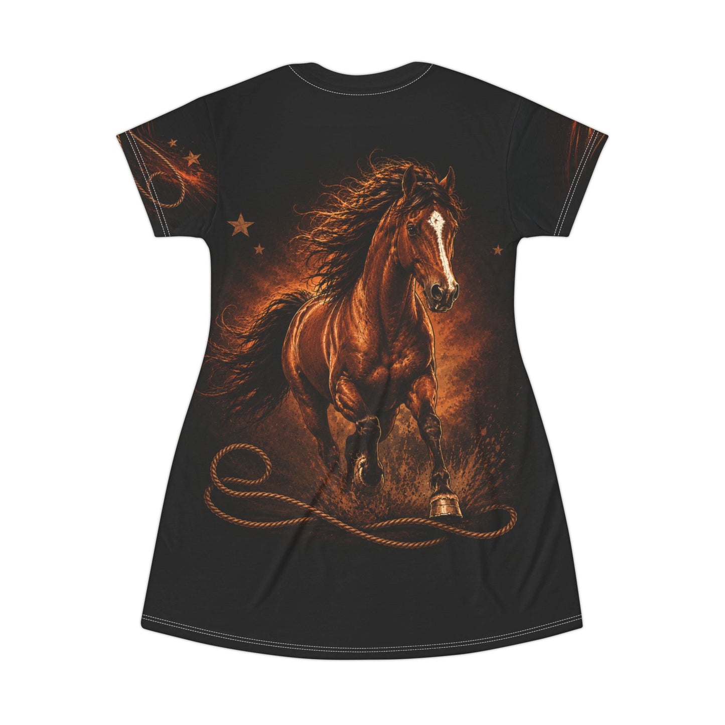 Rodeo Queen All-Over Print T-Shirt Dress | FREE Shipping