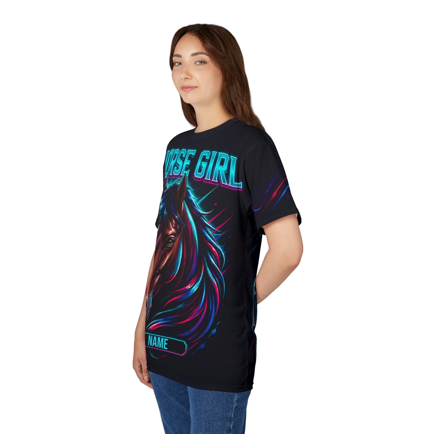 Personalized Horse Girl All-Over Print T-Shirt | FREE Shipping