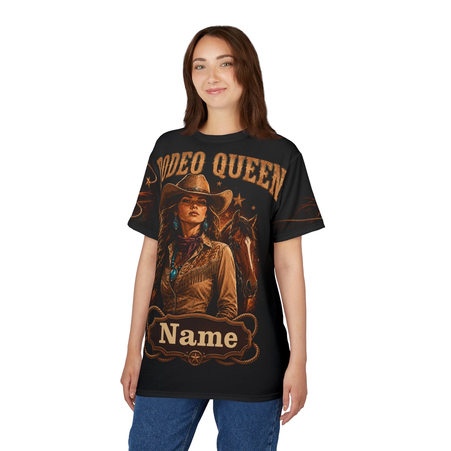 Personalized Rodeo Queen All-Over Print T-Shirt | FREE Shipping
