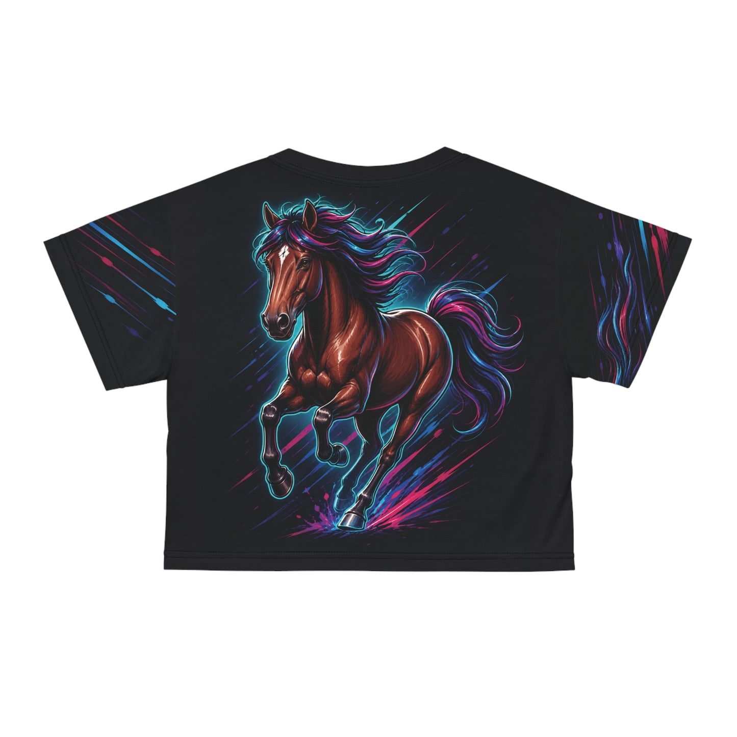 Horse Girl All-Over Print Crop Tee | FREE Shipping