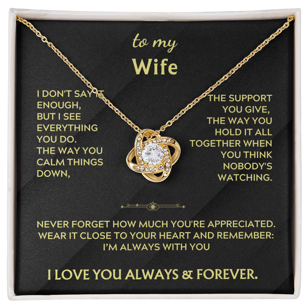 To My Wife - Never forget how much you're appreciated