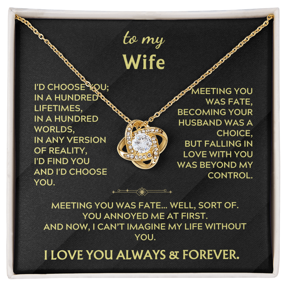 To My Wife - I can't imagine my life without you.
