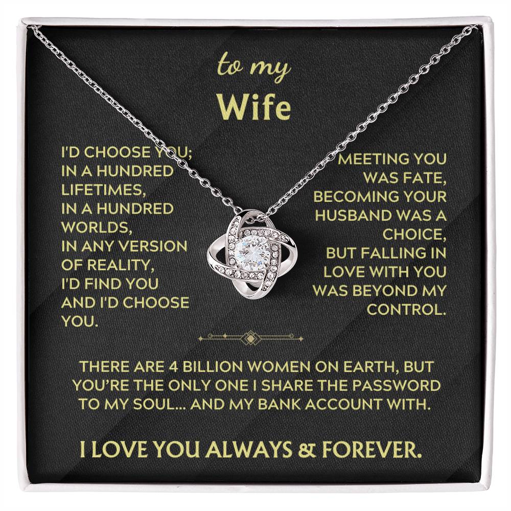 To My Wife - I would use my last breath to say I love you.