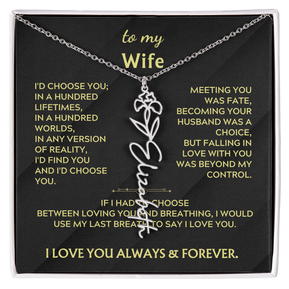 To My Wife - I'd choose you in a hundred worlds
