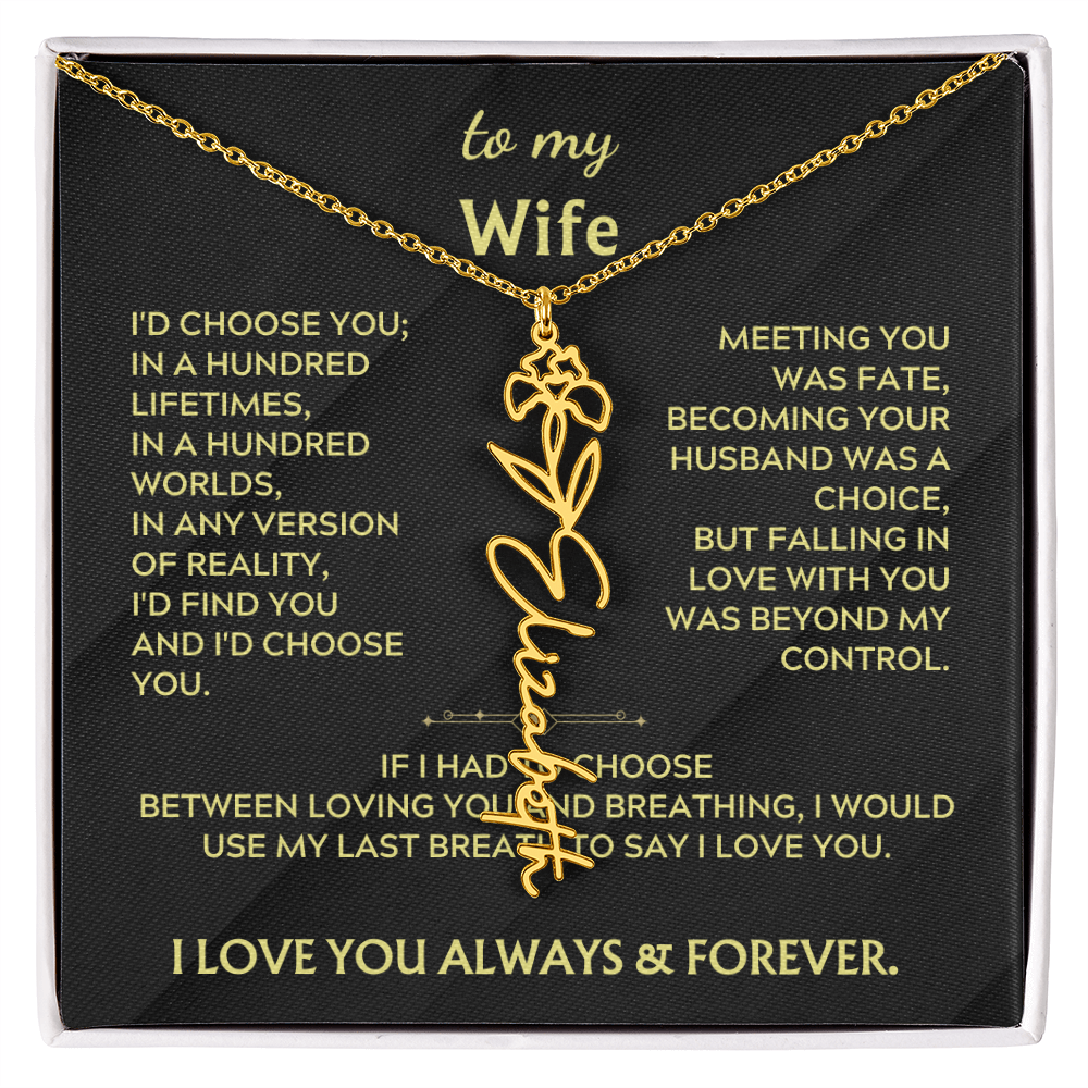 To My Wife - I'd choose you in a hundred worlds