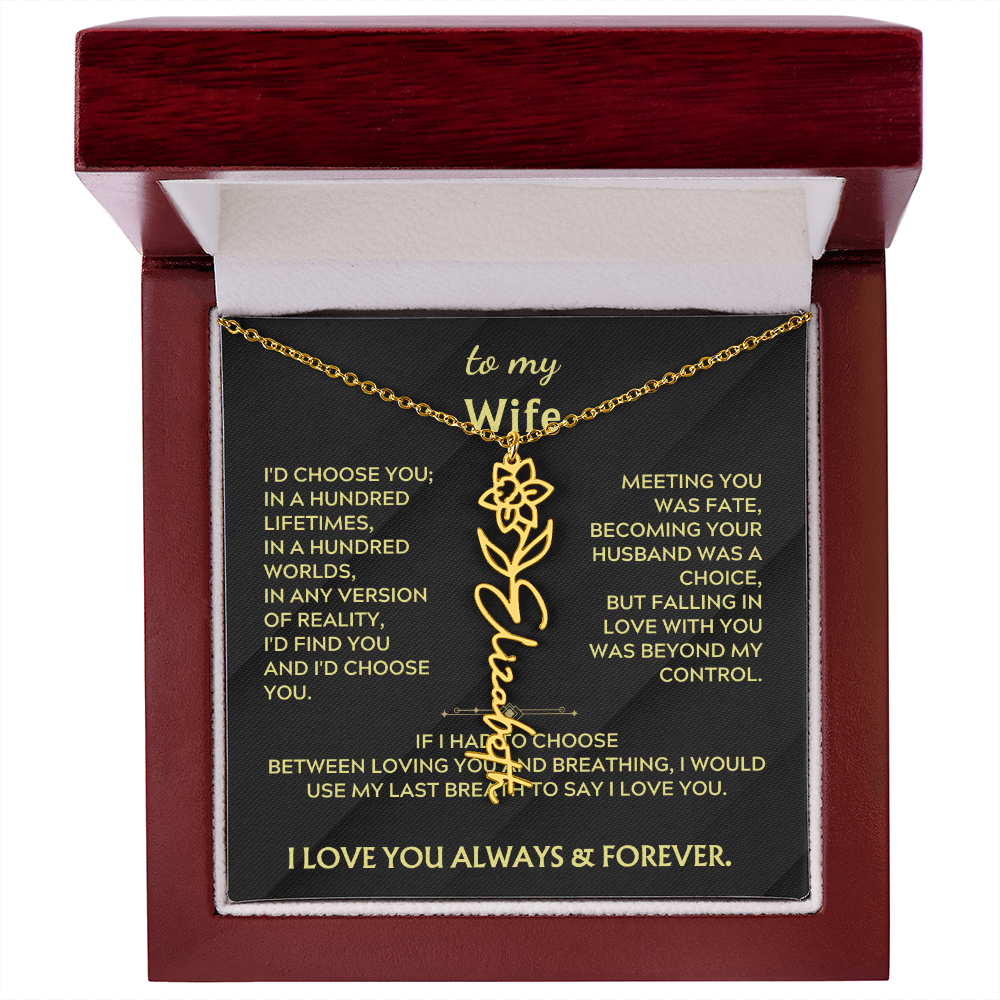 To My Wife - I'd choose you in a hundred worlds