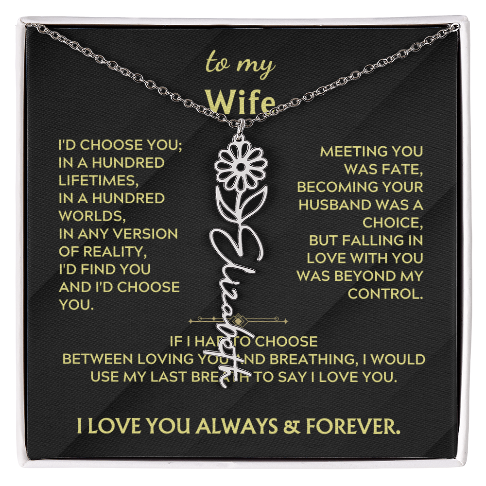 To My Wife - I'd choose you in a hundred worlds