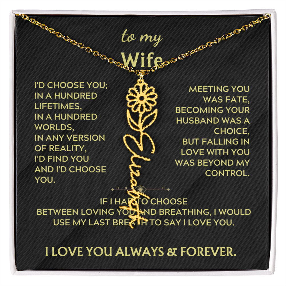 To My Wife - I'd choose you in a hundred worlds