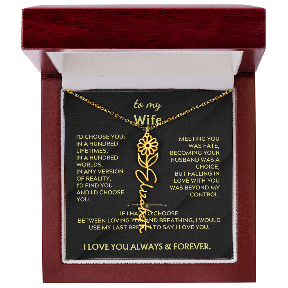 To My Wife - I'd choose you in a hundred worlds