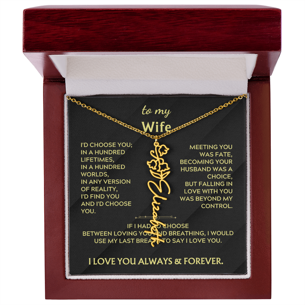 To My Wife - I'd choose you in a hundred worlds