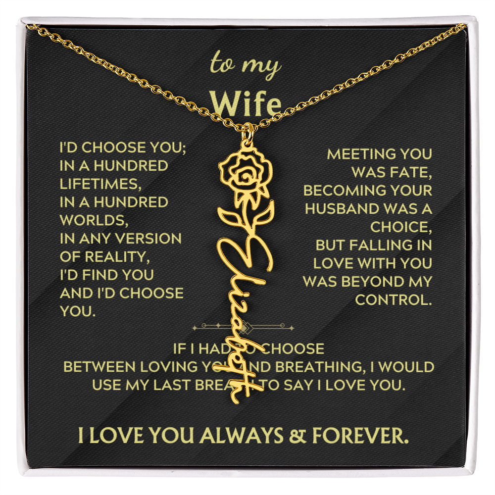 To My Wife - I'd choose you in a hundred worlds
