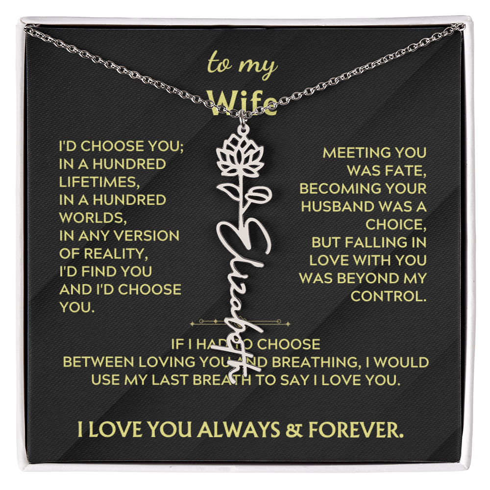 To My Wife - I'd choose you in a hundred worlds