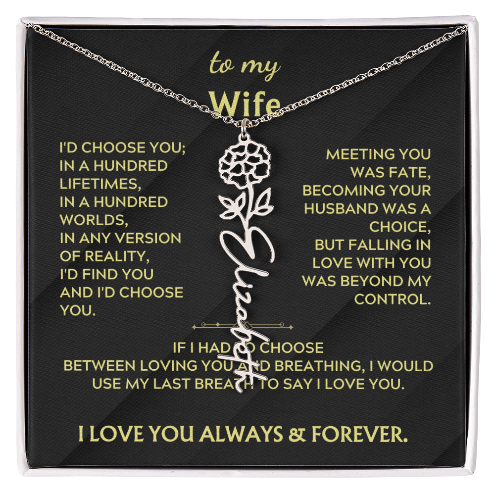 To My Wife - I'd choose you in a hundred worlds