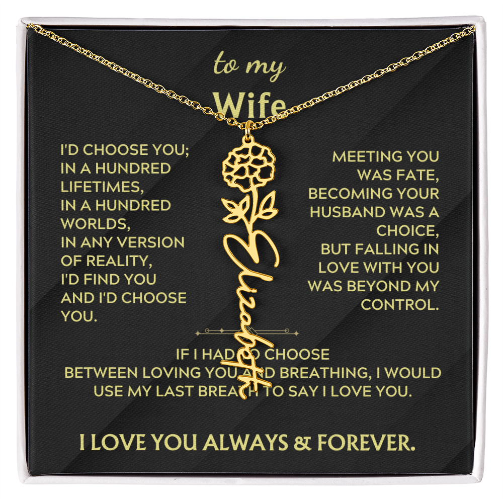 To My Wife - I'd choose you in a hundred worlds