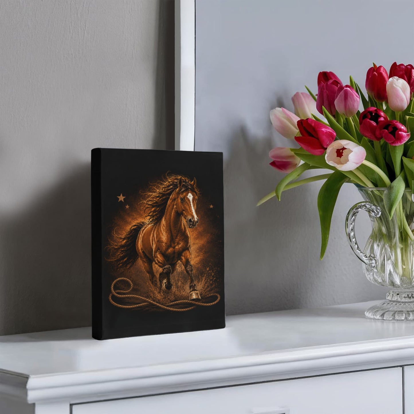 Western Running Horse Gallery Wrapped Canvas | FREE Shipping