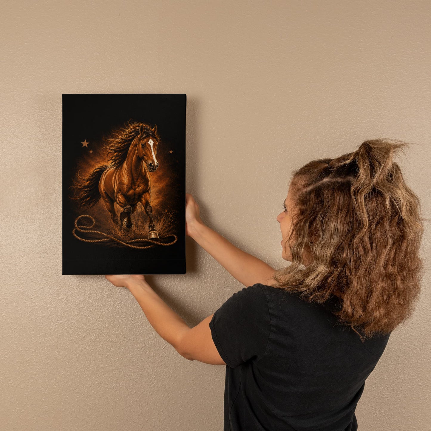 Western Running Horse Gallery Wrapped Canvas | FREE Shipping