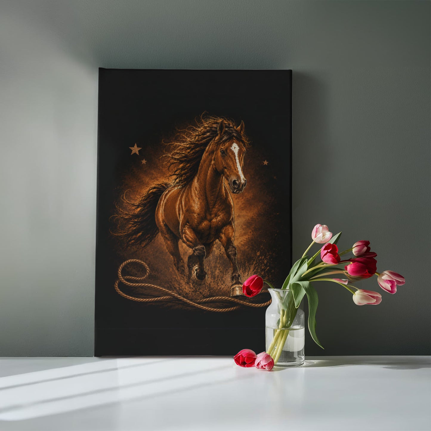 Western Running Horse Gallery Wrapped Canvas | FREE Shipping