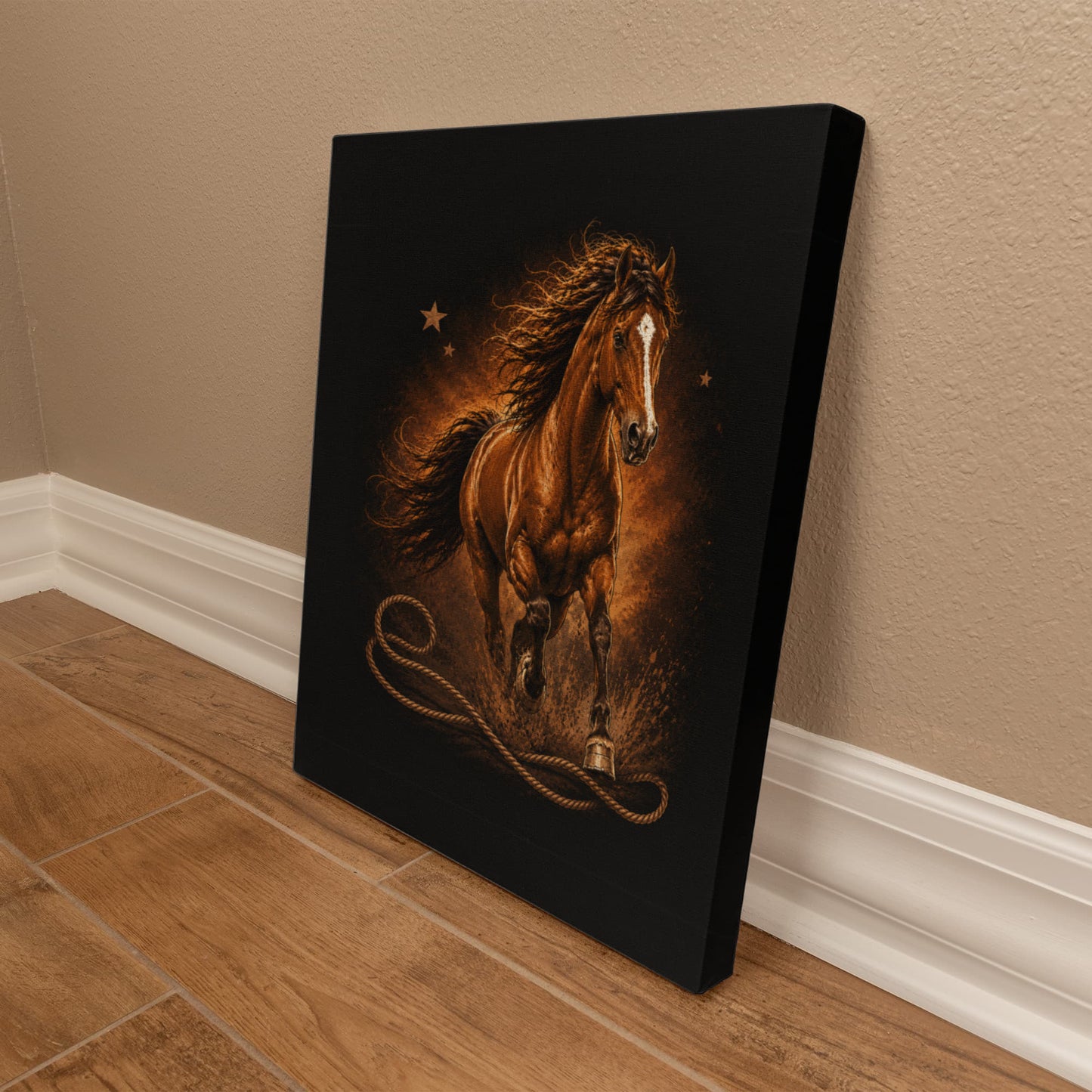 Western Running Horse Gallery Wrapped Canvas | FREE Shipping