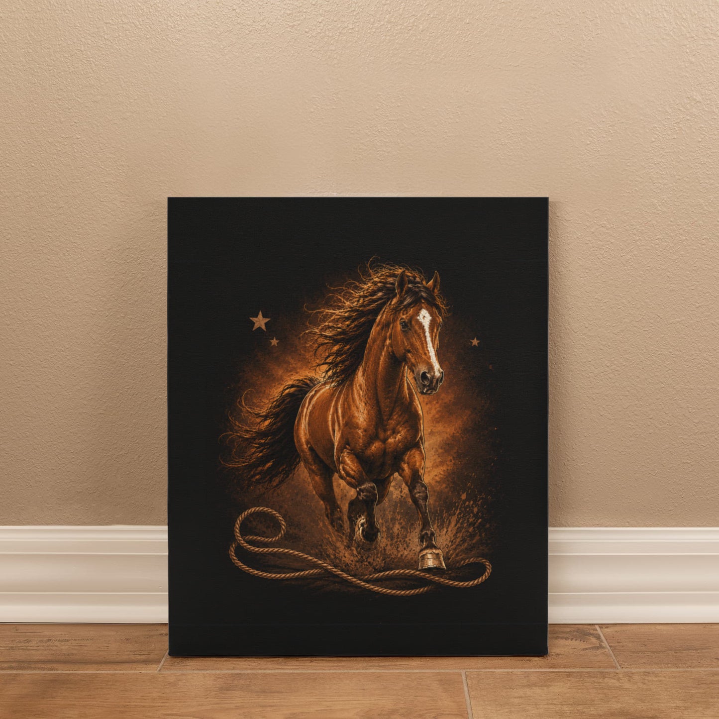 Western Running Horse Gallery Wrapped Canvas | FREE Shipping